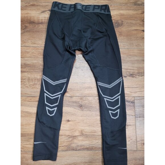Nike Pro Youth Boys Size Medium Dri-Fit Tight Fit Compression Leggings Black M - Picture 9 of 10